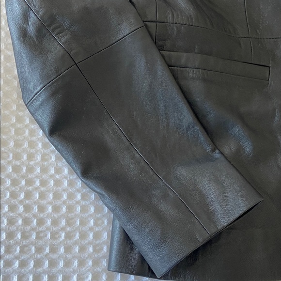 Part Two Lamb Leather Single Button Blazer - Picture 9 of 14